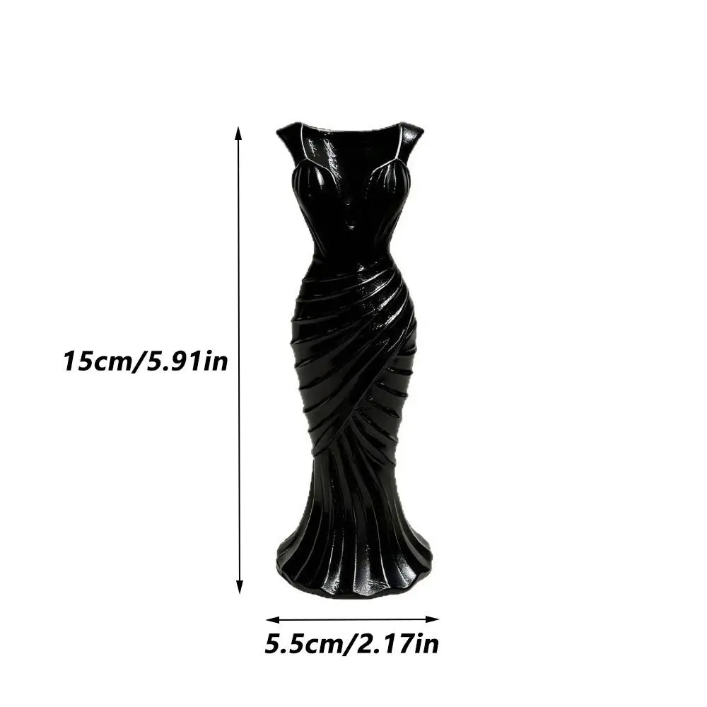 Elegant Dress-Shaped Flower Vase | 3D Printed Sculptural Décor